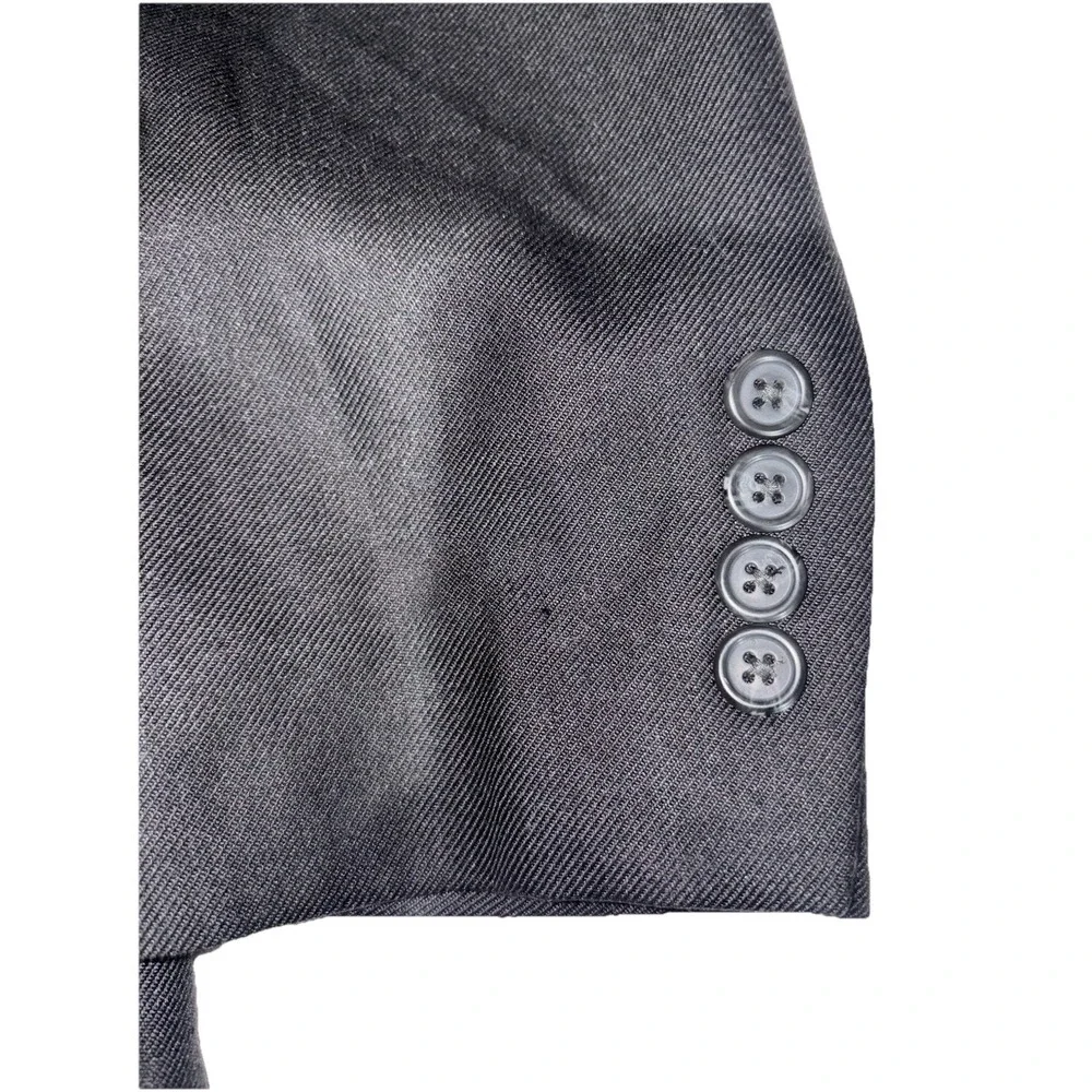 Jos A Banks Suit Jacket Silk Wool Blend Black 40R 2 Button 1 Vent